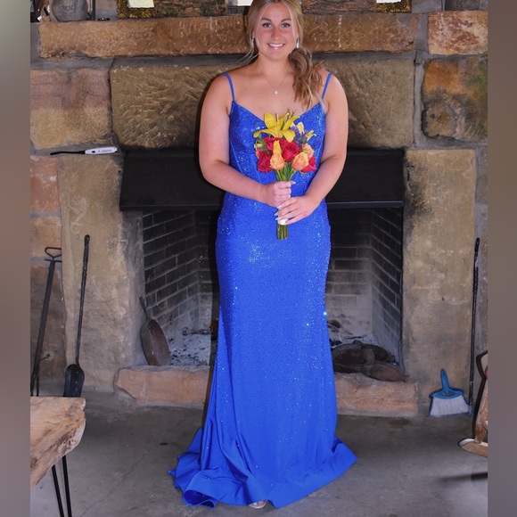 Sherri Hill Dresses & Skirts - Sherri Hill 55519 Royal Blue Worn Once size 16 HAS BEEN ALTERED FITS LIKE size14